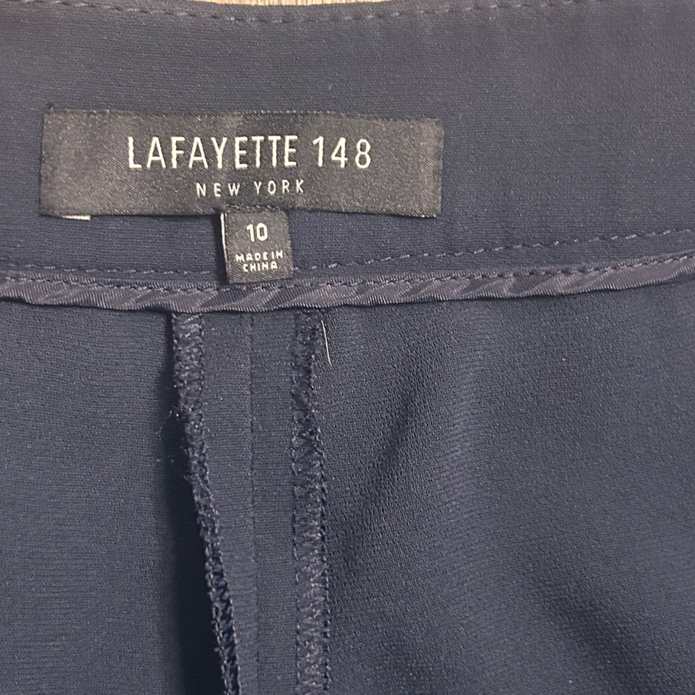 Lafayette 148 Suit Blazer Pant Set‎ Womens 10 Barrow Straight Leg Black Blazer 8 - Picture 6 of 14